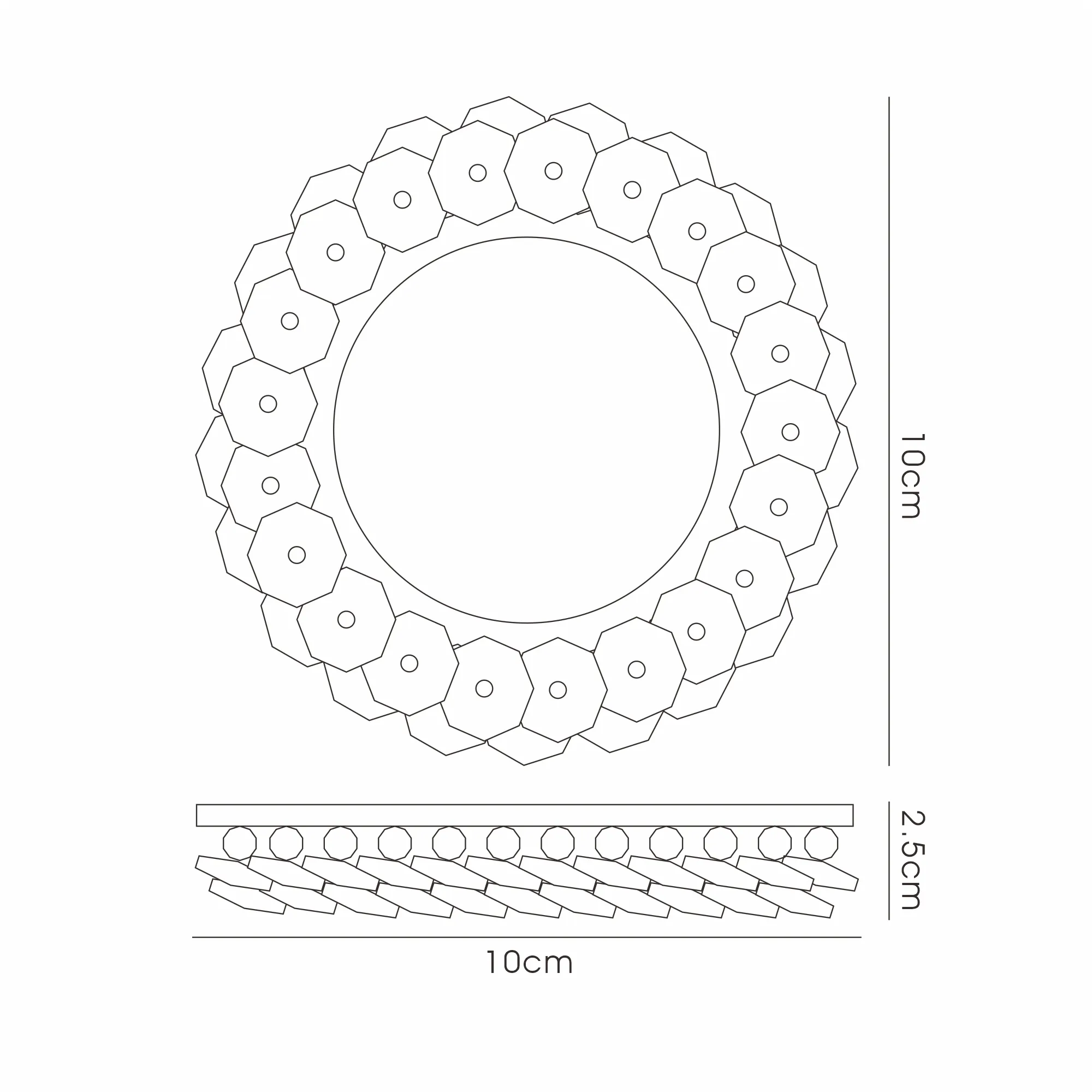 Crystal Cluster Downlight Round Rim Only IL30805FG  Diyas Crystal Downlights Clear